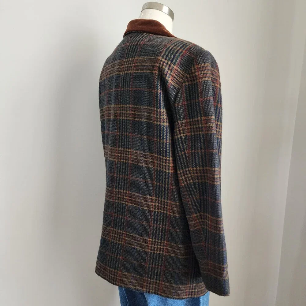 Vintage Plaid Blazer Size: 14P - Picture 8 of 16